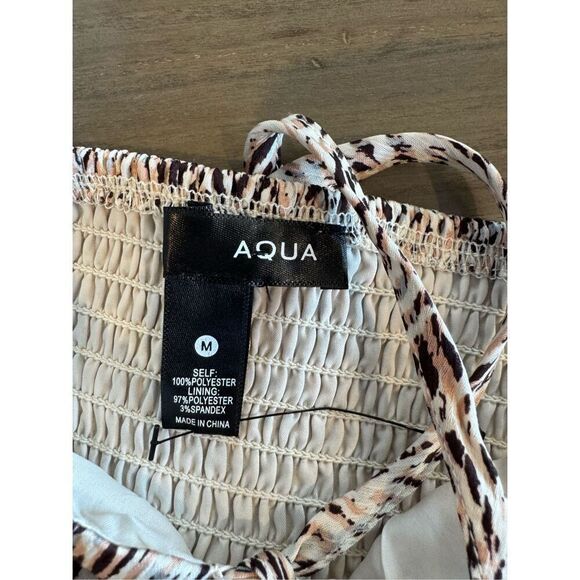 NEW Aqua Animal Print Halter Mini Dress Size Medium - Picture 6 of 7